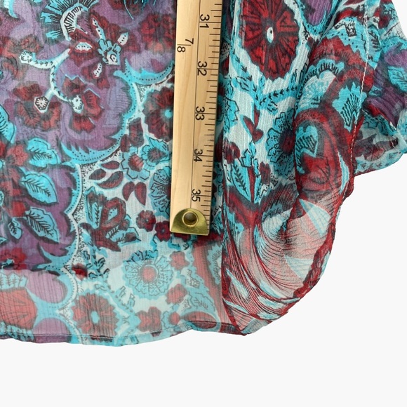 Stella Forest Blue Floral Silk Tunic Dress - Picture 9 of 9